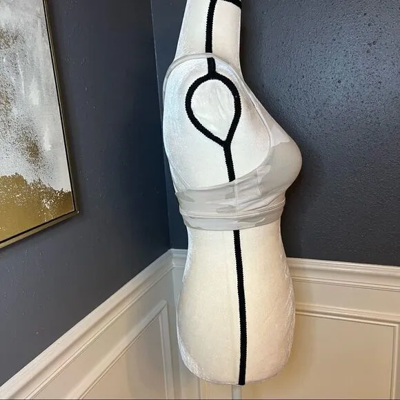 Athleta Run Free White Camo Sports Bra