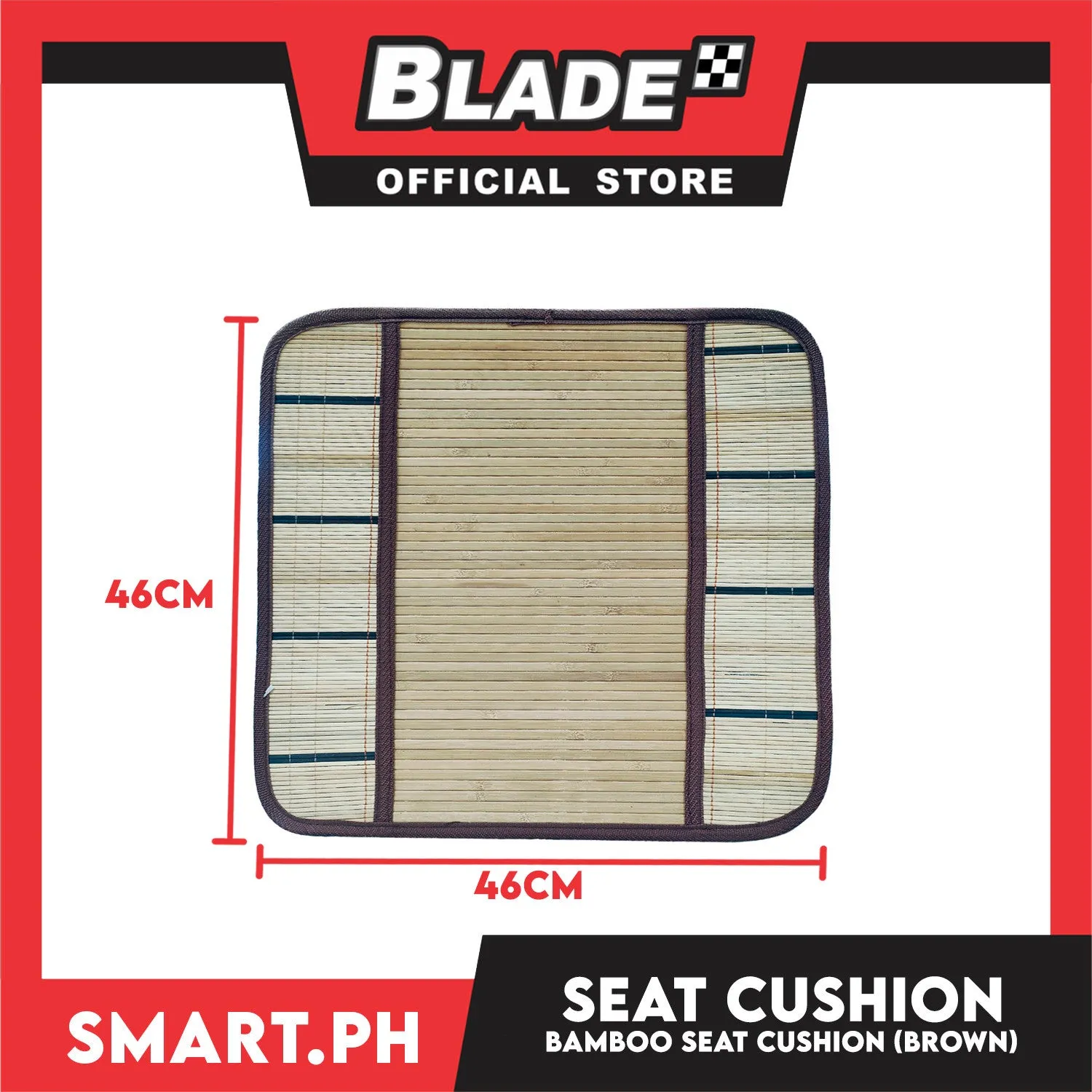 Bamboo Seat Cushion for Car, Home or Office Use (Brown)