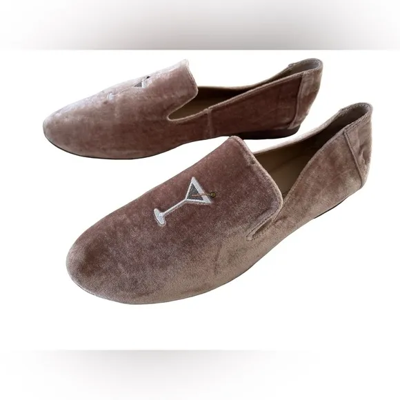 Banana Republic Demi Embroidered martini pink flats    Women size 8
