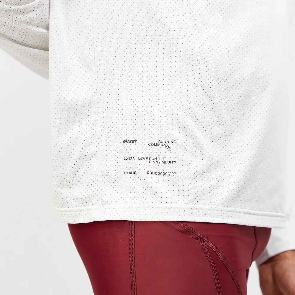 Bandit Running: NanoMesh Performance Long Sleeve - White (Unisex)