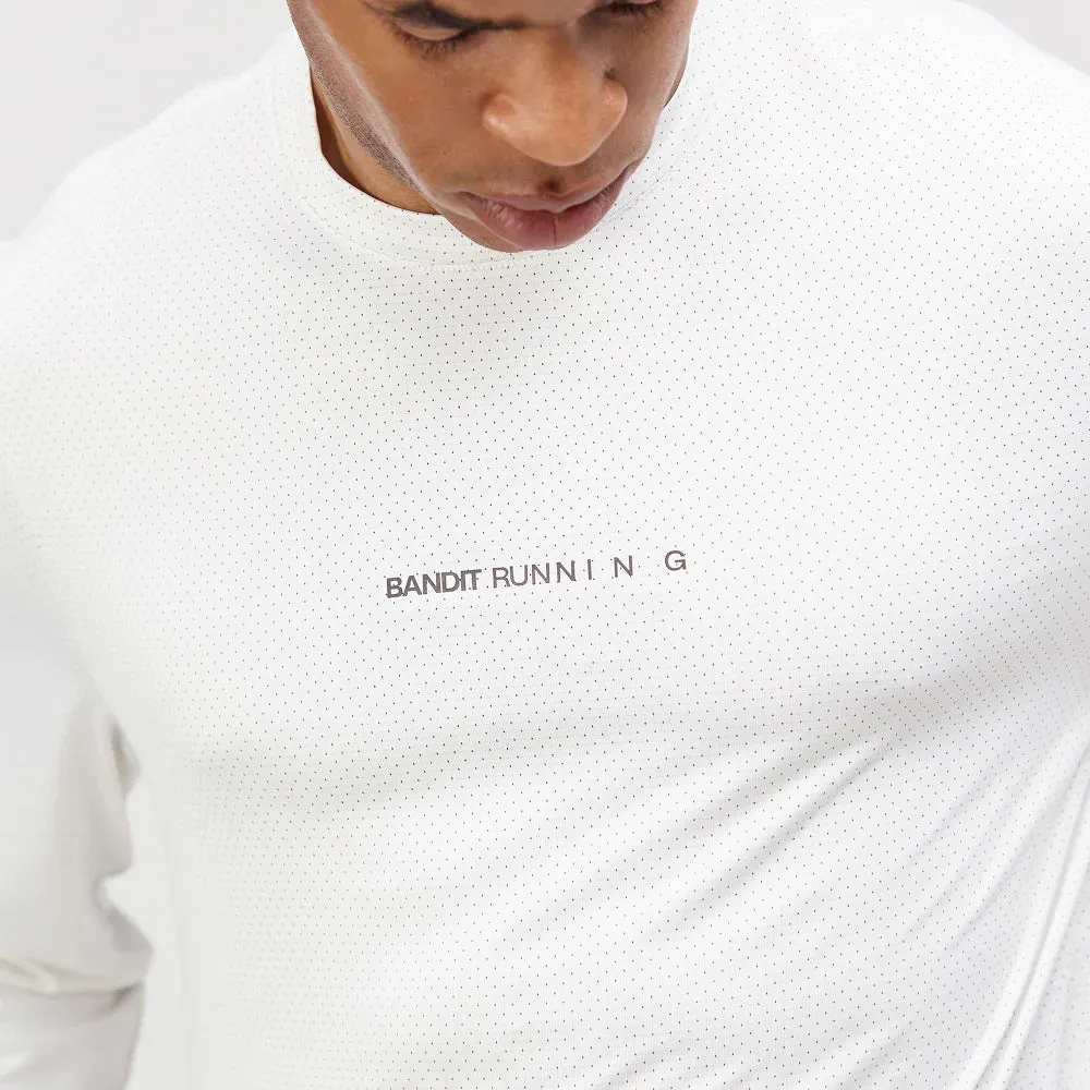 Bandit Running: NanoMesh Performance Long Sleeve - White (Unisex)