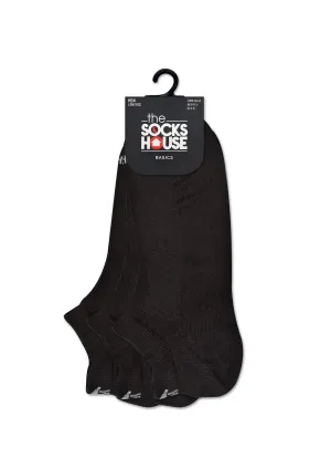 Basic Black Trainer Socks with 3 Pairs