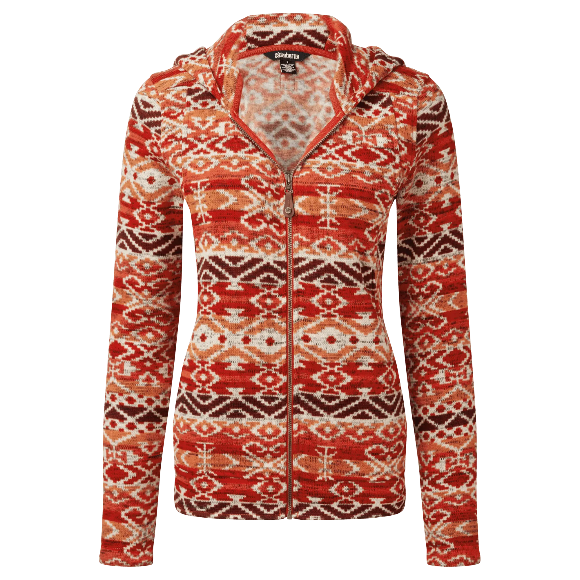 Bhutan Full Zip Hoodie - Cranberry