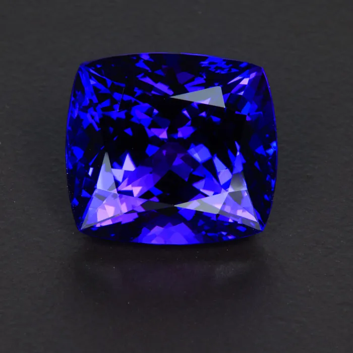 Blue VIolet Antique Cushion Tanzanite Gemstone 13.54 Carats