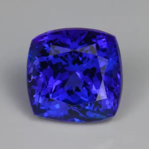 Blue Violet Square Cushion Tanzanite Gemstone 6.34 Carats