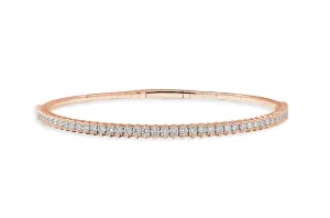 Bracelet 14kt Rose Gold & Diamonds Bangle Tennis