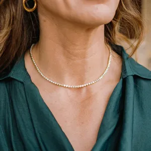 Brenda Grands Gold Tennis Necklace