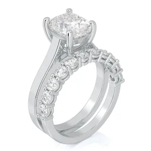 Candlelit 4 Prongs Natural Cushion  Diamond Engagement Ring