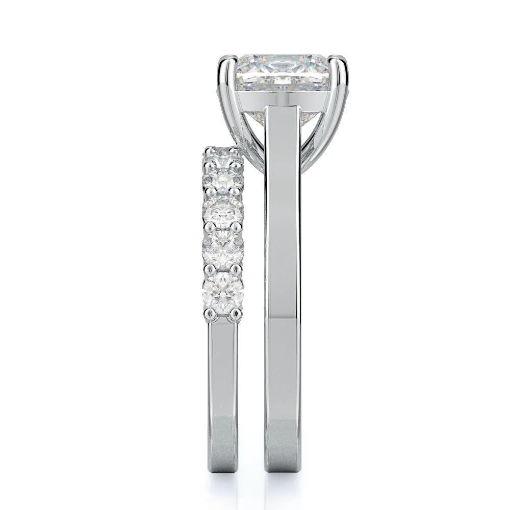 Candlelit 4 Prongs Natural Cushion  Diamond Engagement Ring