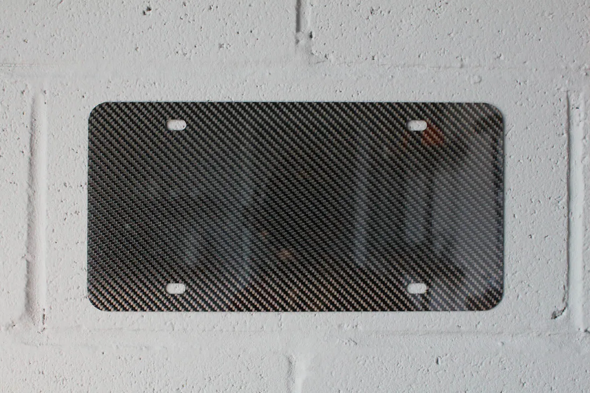 Carbon fiber - License plate blank