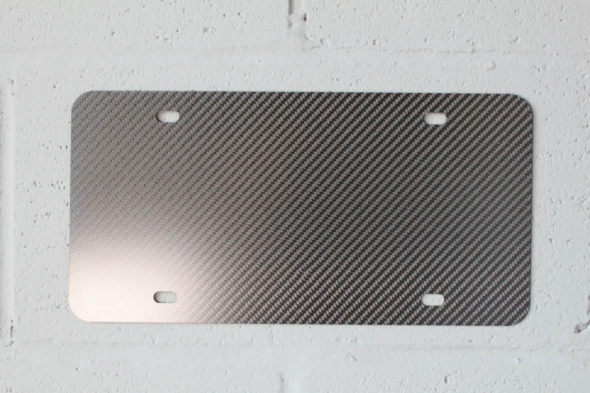 Carbon fiber - License plate blank