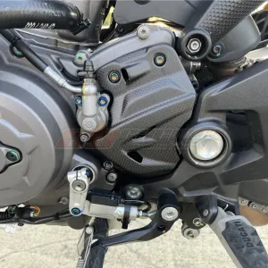 Carbon Fiber Side Sprocket Chain Case Cover  Carbon Fiber Ducati Monster 821 - Side