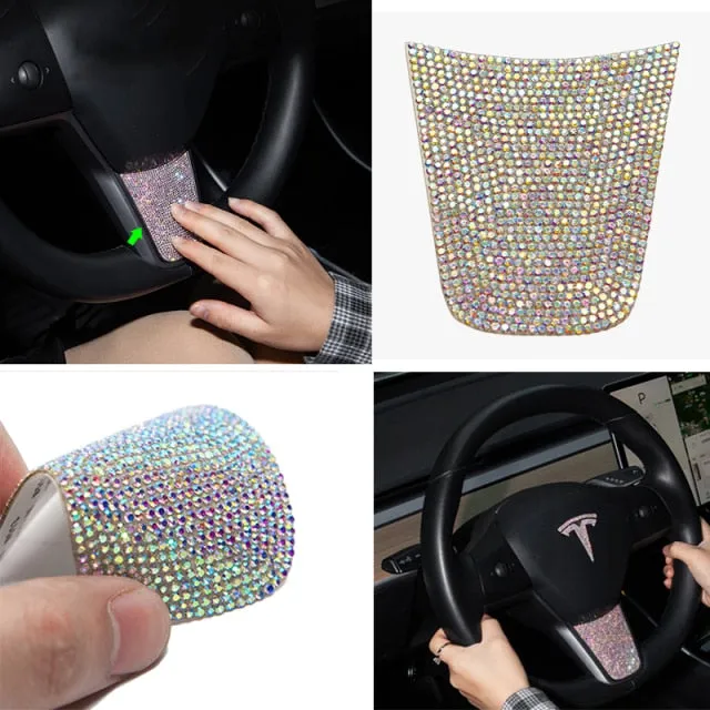 Carbon Fiber Steering Wheel Cover For Tesla Model 3 Y 2021