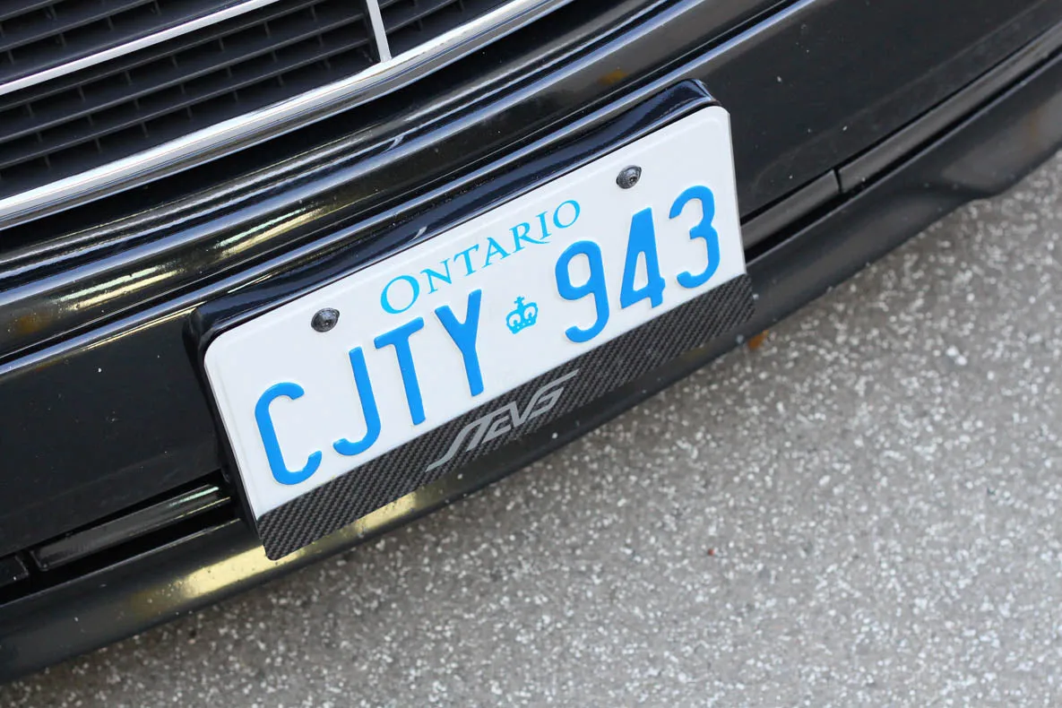 Carbon fiber - Stick-on license plate bezel - Large