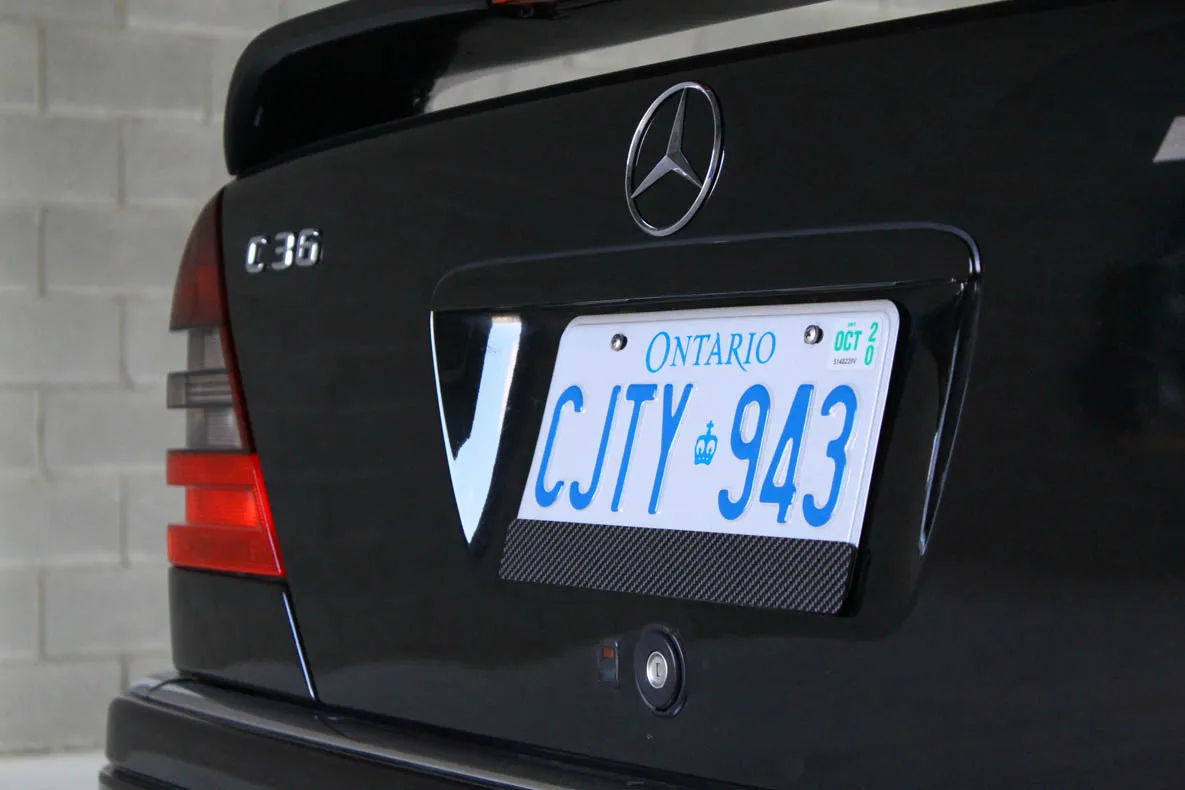 Carbon fiber - Stick-on license plate bezel - Large