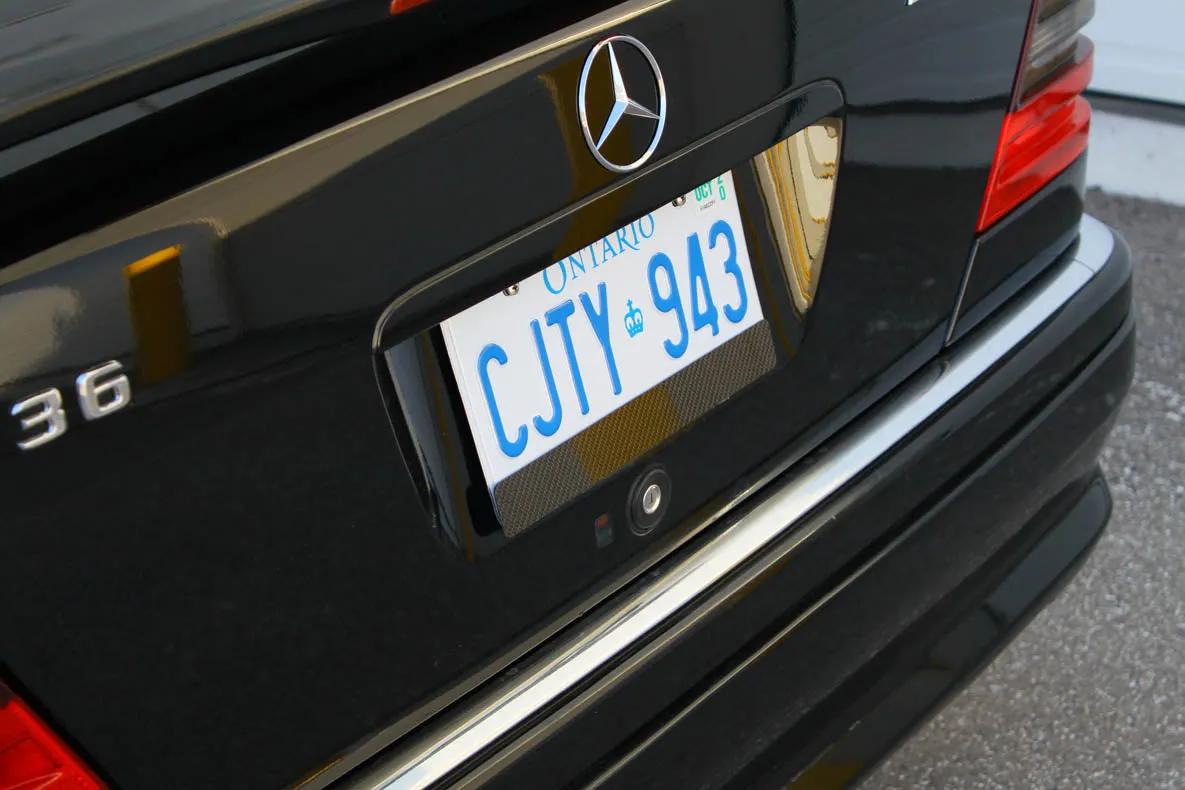 Carbon fiber - Stick-on license plate bezel - Large