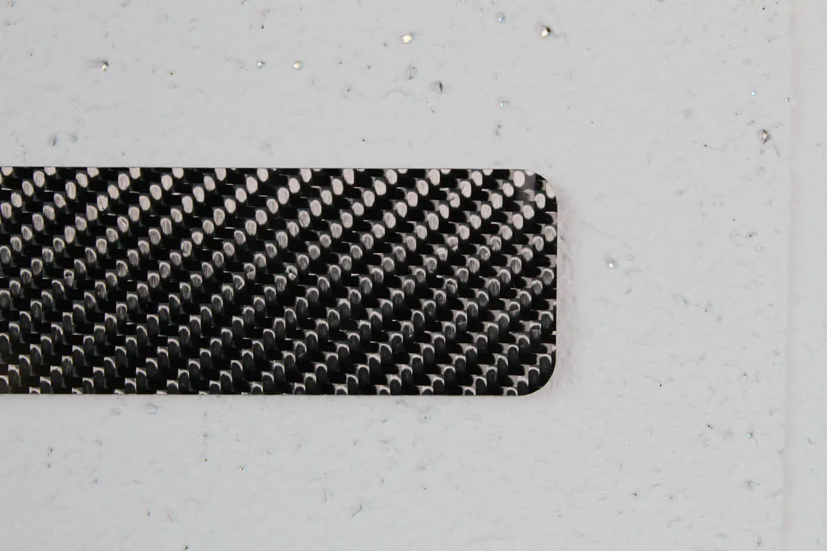 Carbon fiber - Stick-on license plate bezel - Large