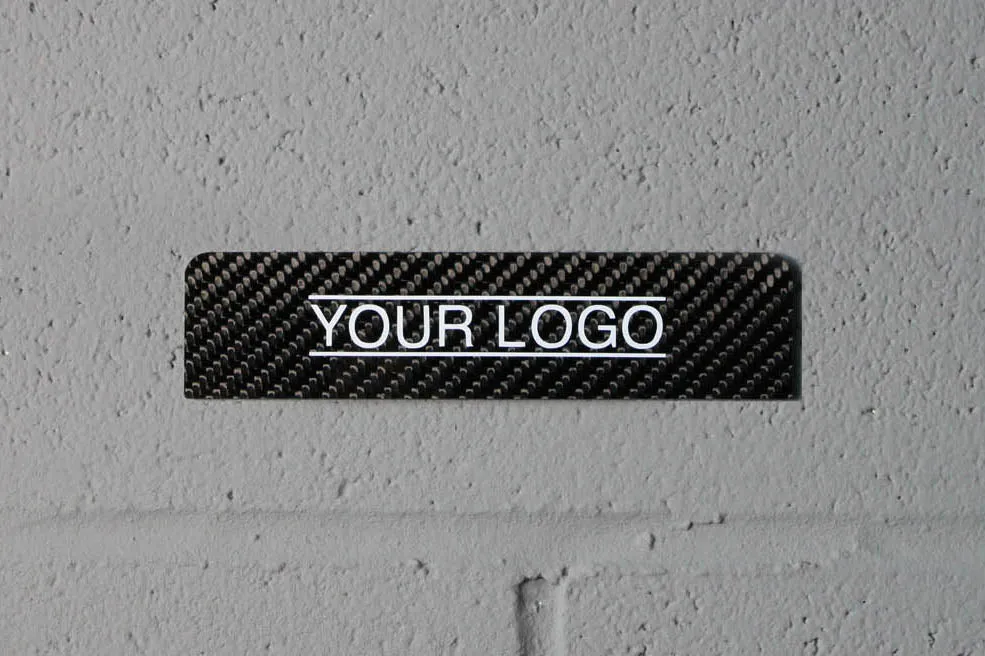 Carbon fiber - Stick-on license plate bezel - Small