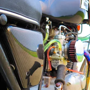 Carbon Fiber Triumph Side Cover -- (Oil-in-Frame) 1971-1983 Triumph Motorcycle Air Cleaner
