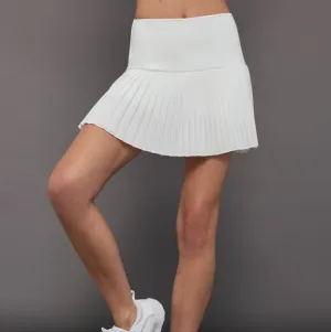 Carbon38 white pleated pull-on chiffon skort tennis skort M medium