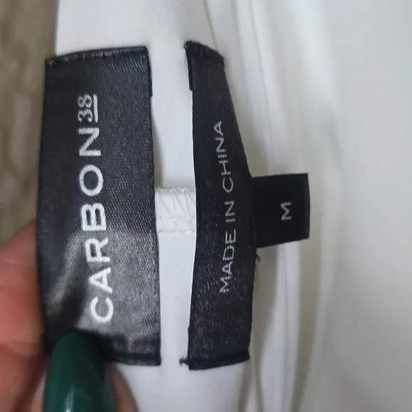 Carbon38 white pleated pull-on chiffon skort tennis skort M medium