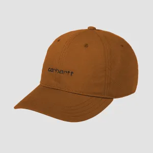 Carhartt WIP Canvas Script Cap Deep Hamilton Brown/Black