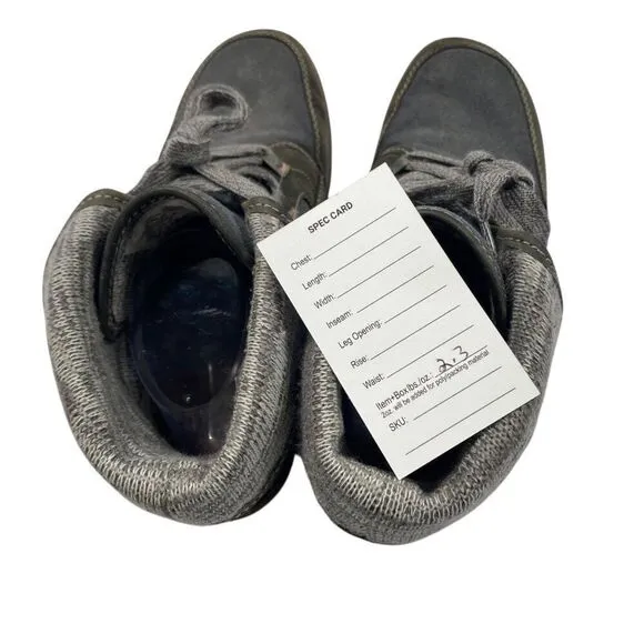 Chaco Women's Barbary Castlerock Ankle Boots With Knit Cuff Grey Size 8