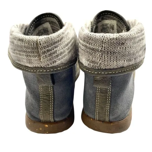 Chaco Women's Barbary Castlerock Ankle Boots With Knit Cuff Grey Size 8