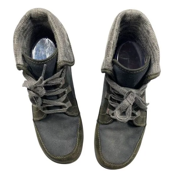 Chaco Women's Barbary Castlerock Ankle Boots With Knit Cuff Grey Size 8