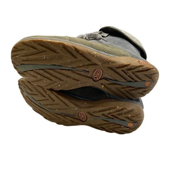 Chaco Women's Barbary Castlerock Ankle Boots With Knit Cuff Grey Size 8