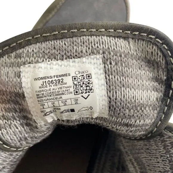 Chaco Women's Barbary Castlerock Ankle Boots With Knit Cuff Grey Size 8