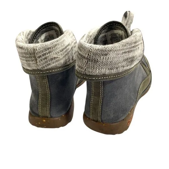 Chaco Women's Barbary Castlerock Ankle Boots With Knit Cuff Grey Size 8