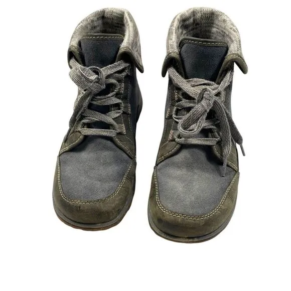 Chaco Women's Barbary Castlerock Ankle Boots With Knit Cuff Grey Size 8