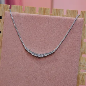 Collana tennis argento con strass gioiello
