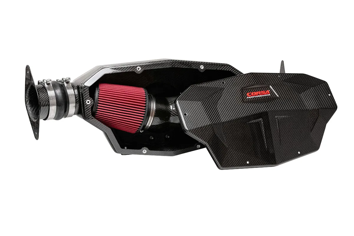 Corsa Black Carbon Fiber Air Intake | 2020-24 Corvette C8 6.2L V8 (Non-Z06)