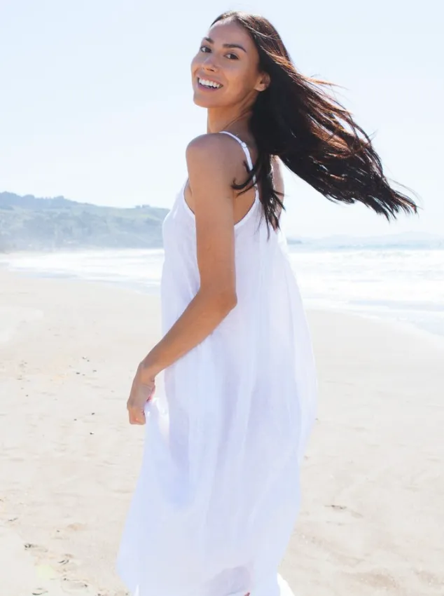 CP Shades Linen Fairie Dress Cashew