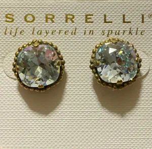 Cushion Cut Solitaire Sorrellie Stud Earring - Light Aqua