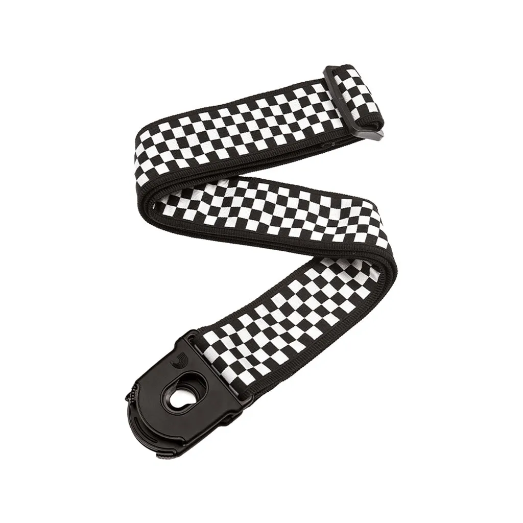 D'Addario 50PLC02 50mm Planet Lock Guitar Strap, Check Mate
