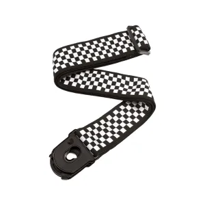D'Addario 50PLC02 50mm Planet Lock Guitar Strap, Check Mate