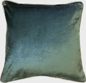 DBLE SIDED VELV SAGE/GOLD  59 X 59CM CUSHION