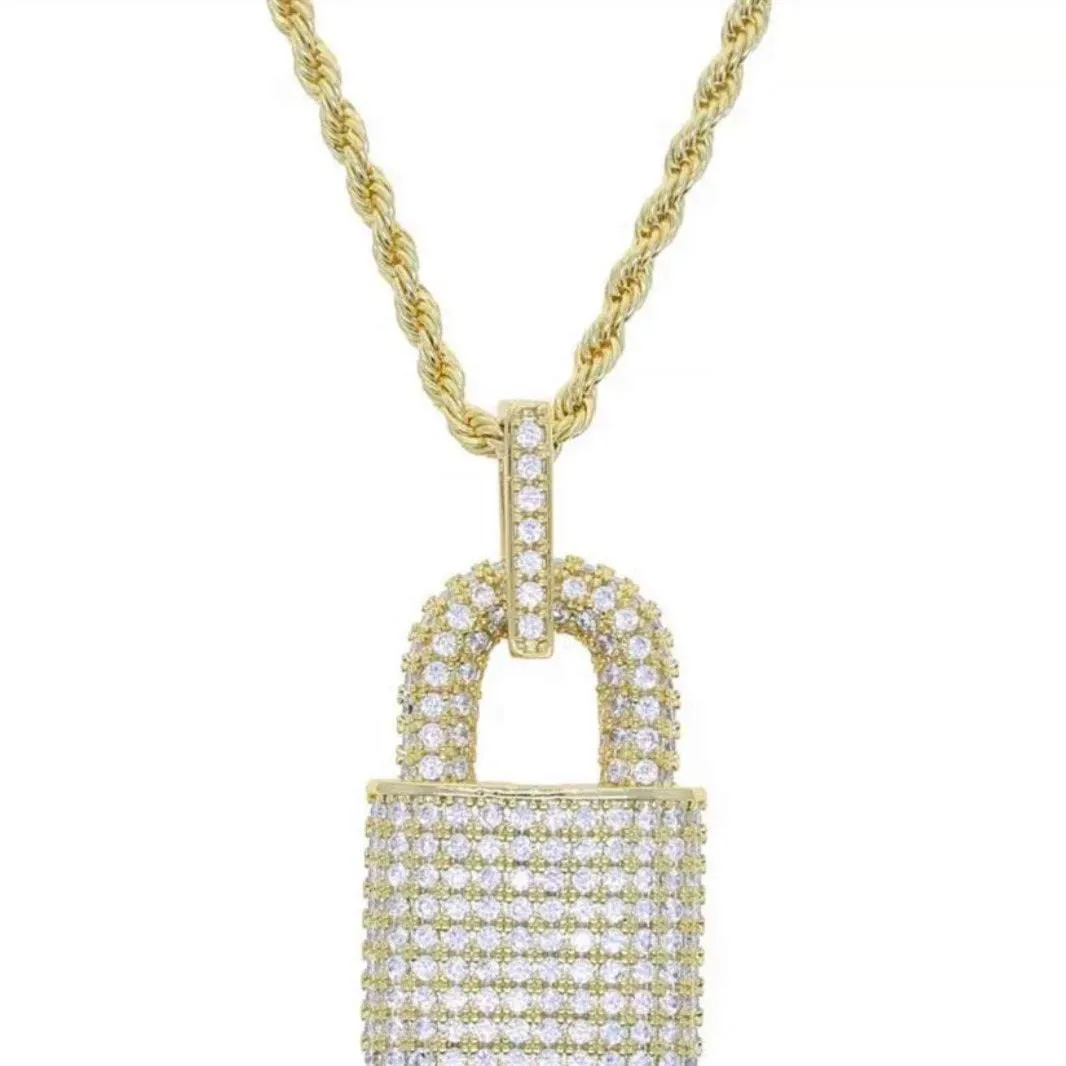 diamond lock necklace