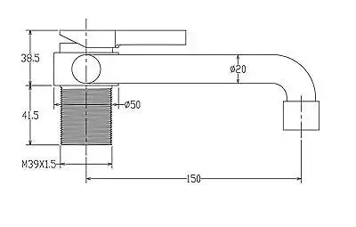 Dometic Chrome Brass Fold Down Hot and Cold Water Mixer Tap