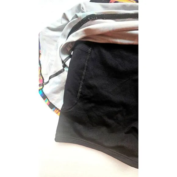Donna Jo 14 Inch Floral Skort, Size 1, Pickleball, Tennis, Golf, inside pocket