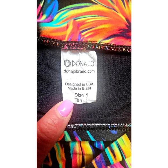 Donna Jo 14 Inch Floral Skort, Size 1, Pickleball, Tennis, Golf, inside pocket