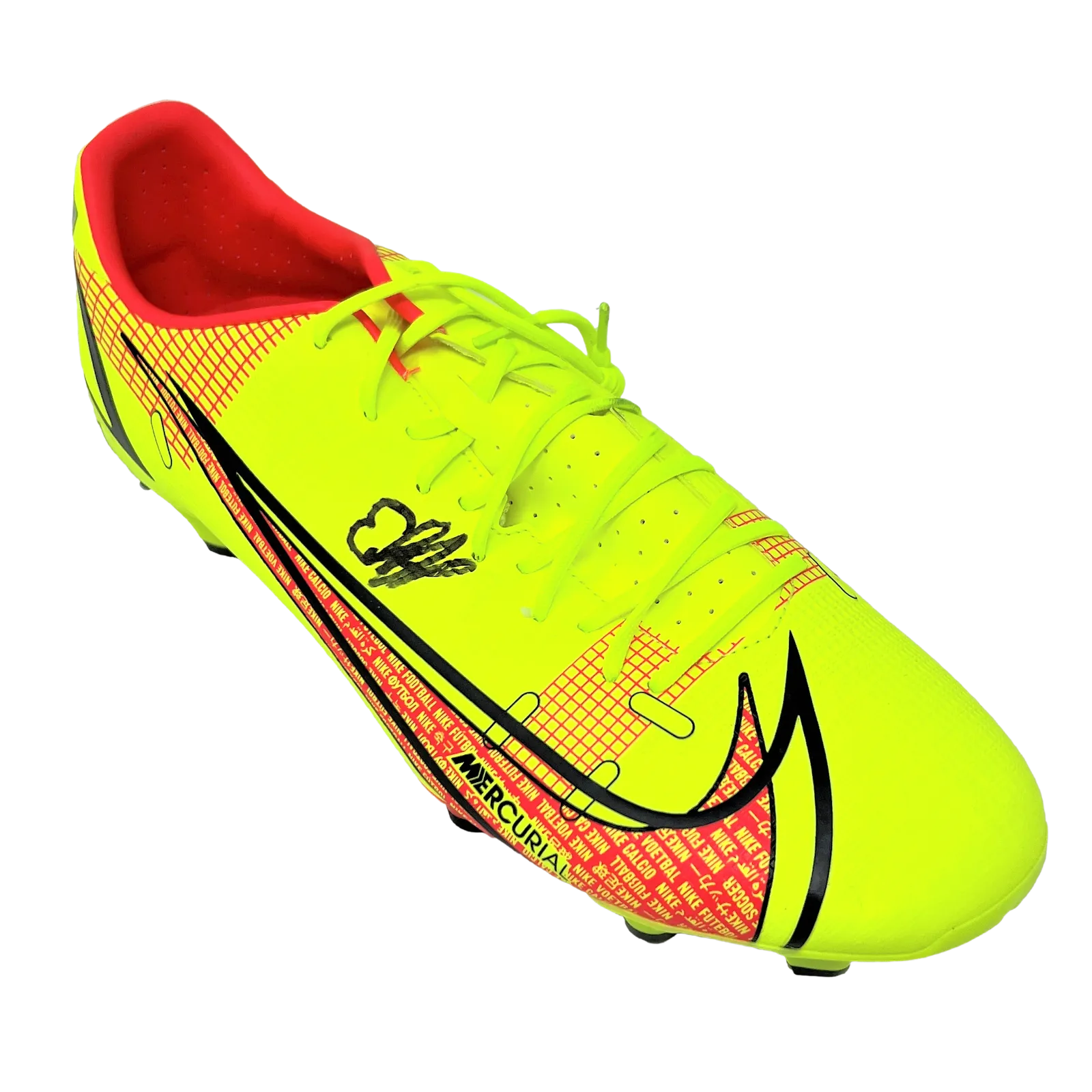 Erling Haaland Dortmund Signed Yellow Nike Mercurial Game Model Soccer Cleat BAS