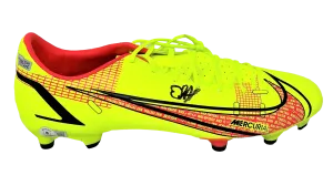 Erling Haaland Dortmund Signed Yellow Nike Mercurial Game Model Soccer Cleat BAS