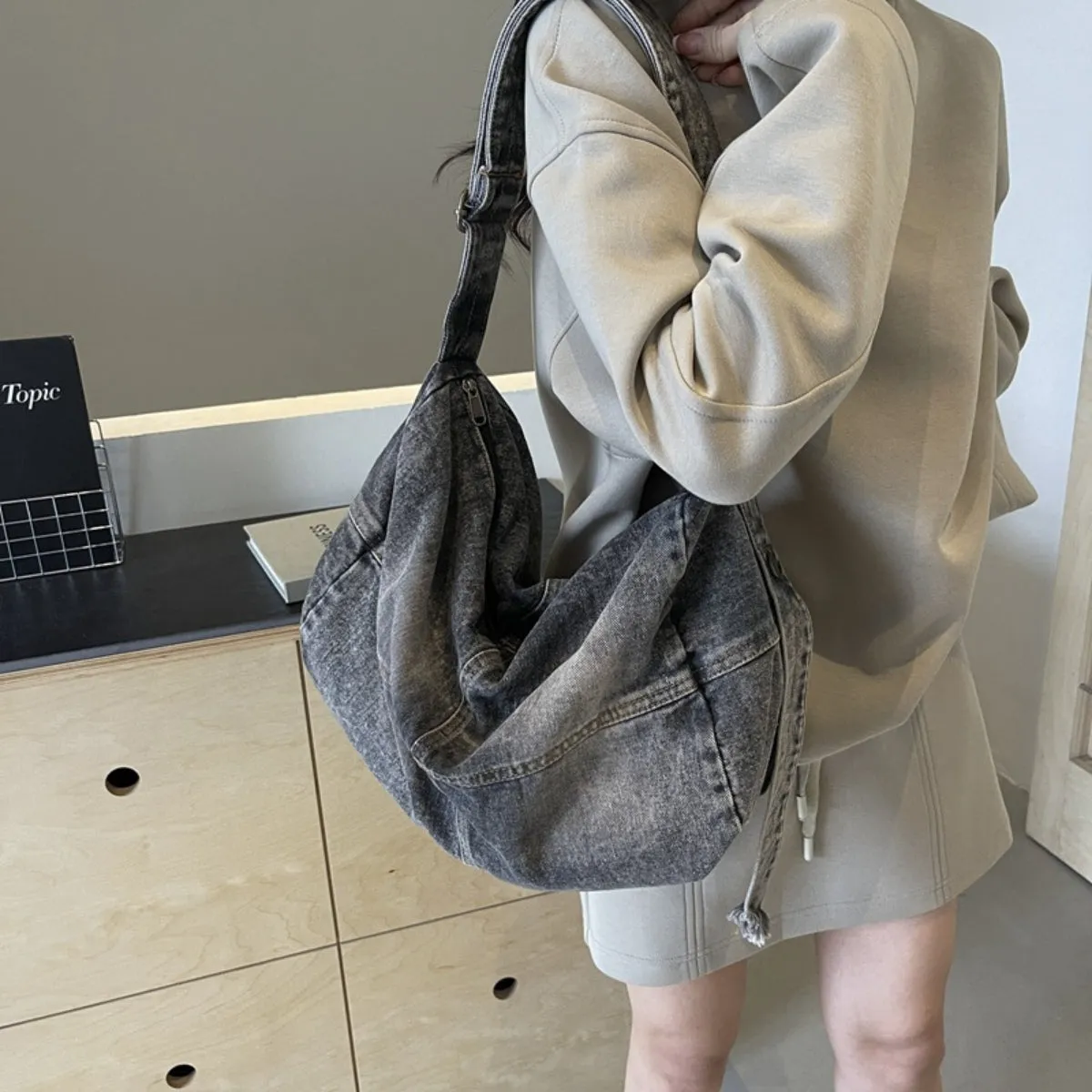 Everyday Essential Denim Tote Bag