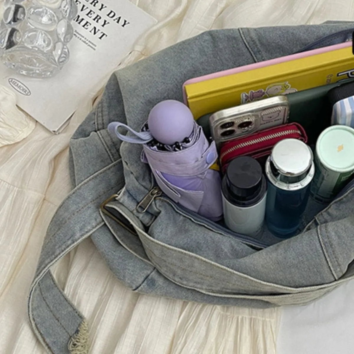 Everyday Essential Denim Tote Bag