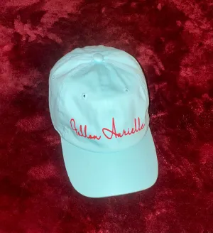 Fallon Aurielle Signature Dad Hat (Seafoam Green & Red)