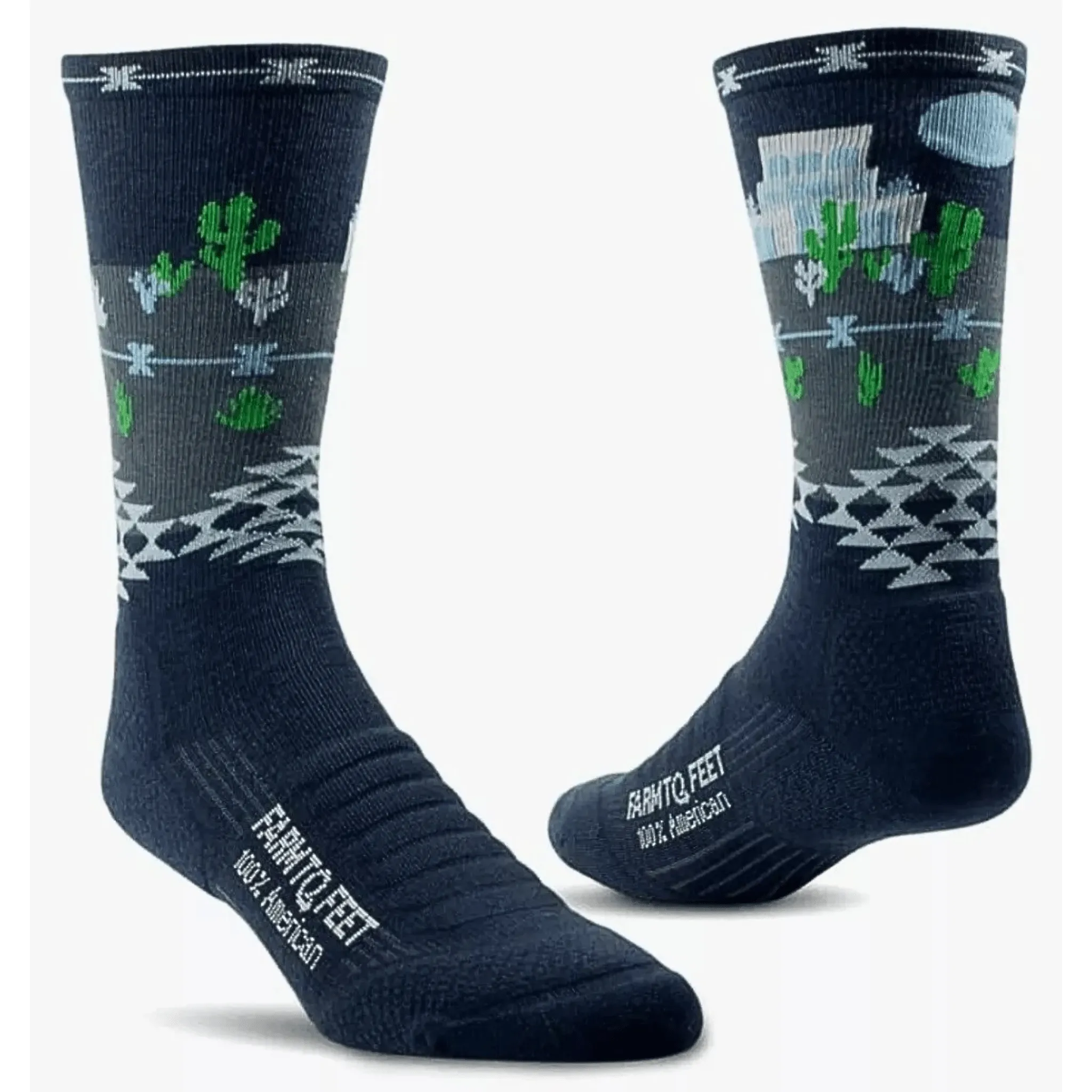 Farm to Feet Silver City Trail Light Targeted Cushion 3/4 Crew Socks